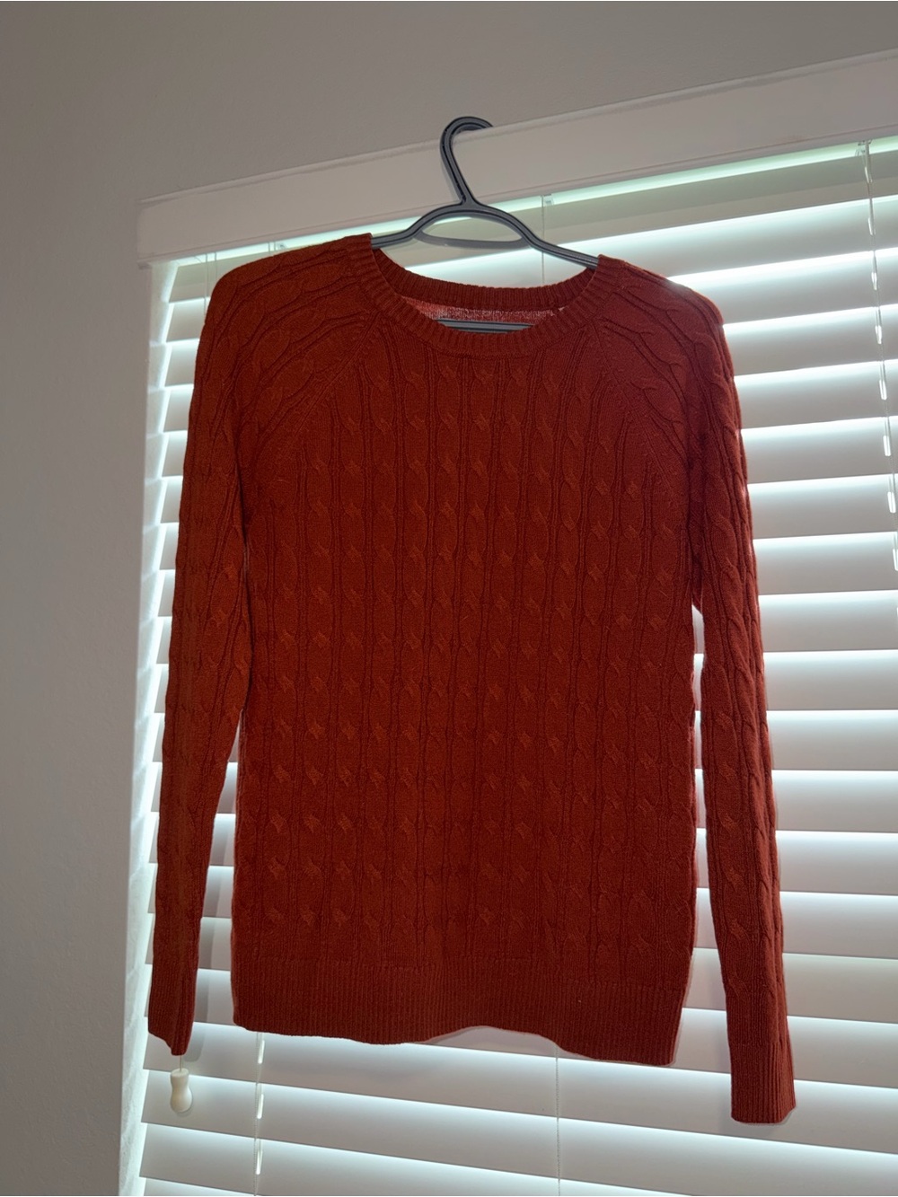 croft & barrow Rust Cable-Knit Crew Neck Sweater